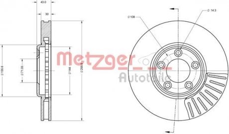 Brake Disc METZGER 6110642 (фото 1)