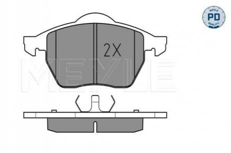 Комплект гальмівних колодок MEYLE 025 219 1119/PD (фото 1)