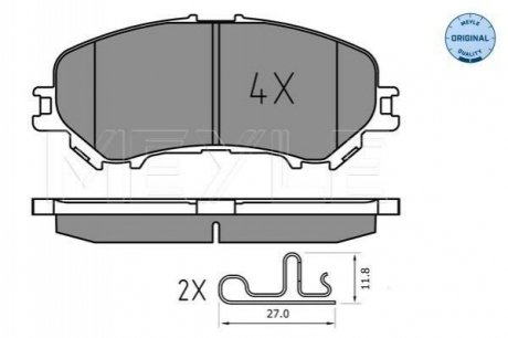 Колодки тормозные (передние) Nissan Qashqai II/Renault Kadjar 13- MEYLE 025 220 6518 (фото 1)