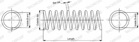 Пружина ходовой части MONROE SP3357 (фото 1)