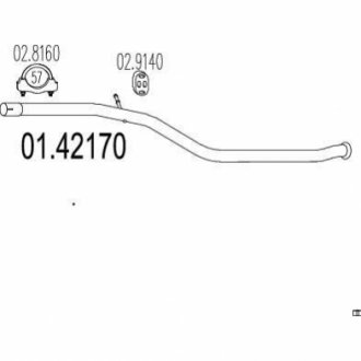 Труба вихлопного газу MTS 01.42170 (фото 1)