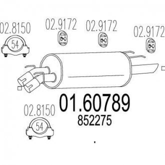 Глушник вихлопних газів (кінцевий) MTS 0160789 (фото 1)