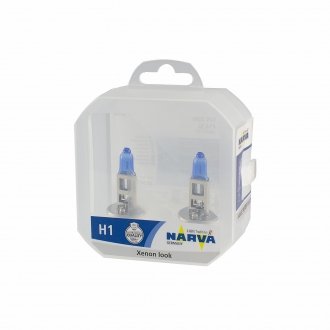 Лампа розжарювання TWIN SET H1 12V 55W RANGE POWER WHITE (вир-во) NARVA 48641S2 (фото 1)