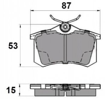 Тормозные колодки зад. Caddy III/IV/Passat/Audi A4/A6 (Lucas) NATIONAL NP2037 (фото 1)