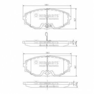 Гальмівні колодки NIPPARTS J3601074 (фото 1)
