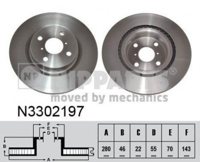 Brake Disc NIPPARTS N3302197 (фото 1)