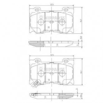 Гальмiвнi колодки дисковi NIPPARTS N3601107 (фото 1)