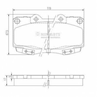 Гальмівні колодки NIPPARTS N3602145 (фото 1)