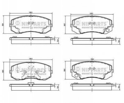 Гальмівні колодки NIPPARTS N3605055 (фото 1)