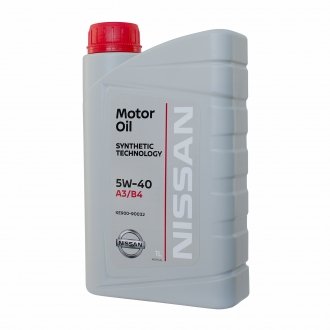 Масло 5W40 Motor Oil (1L) (A3/B4) NISSAN KE900-90032 (фото 1)