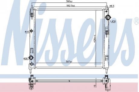 Радиатор NISSENS 606119 (фото 1)