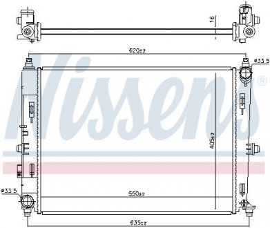 CHЈODNICA WODY MAZDA MX5 2,0 15- NISSENS 606528 (фото 1)