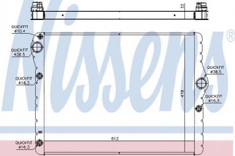 Радиатор BMW 550D F10. NISSENS 60778 (фото 1)