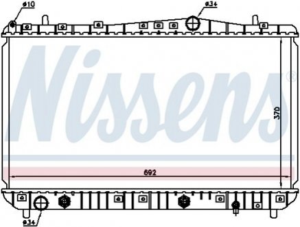 Радиатор охлаждения DAEWOO LACETTI, NUBIRA AT 1.6-1.8 NISSENS 61634 (фото 1)