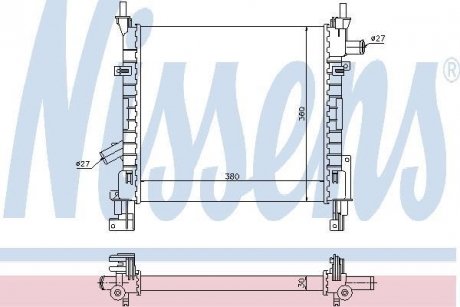 Радиатор, охолодження двигуна NISSENS 62005 (фото 1)