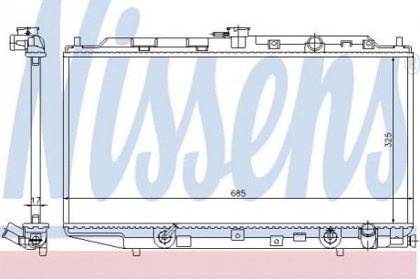 Радиатор, охлаждение двигателя NISSENS 622551 (фото 1)
