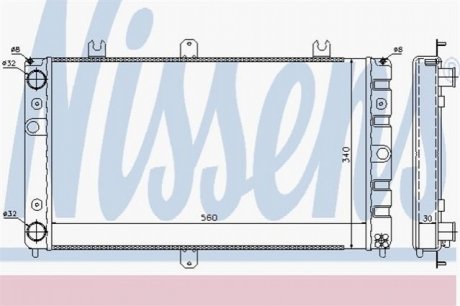 Радиатор вод. охлажд. ВАЗ 2170 ПРИОРА NISSENS 623553 (фото 1)