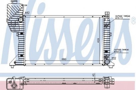 Радіатор охолоджування NISSENS 62686A (фото 1)