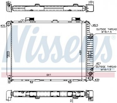 Радіатор охолодження MERCEDES E-CLASS W 210 (95-) (вир-во) NISSENS 62691A (фото 1)