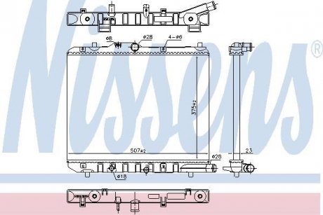 Радиатор, охолодження двигуна NISSENS 630708 (фото 1)