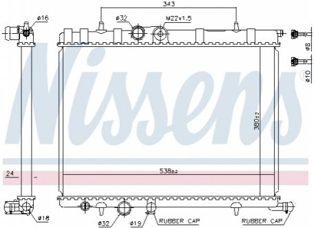 Радіатор охолодження CITROEN, PEUGEOT (вир-во) NISSENS 63502A (фото 1)