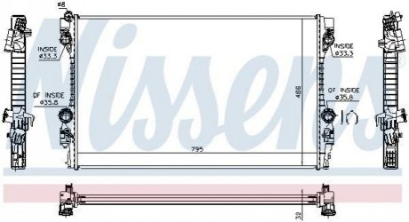 Радиатор охолоджування NISSENS 63779 (фото 1)
