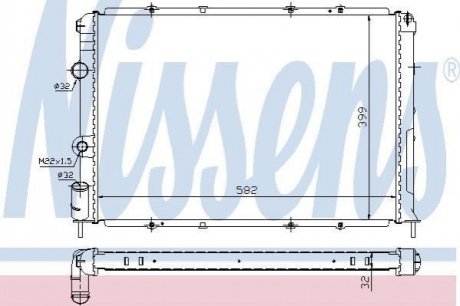 Радиатор охолоджування NISSENS 63938A (фото 1)