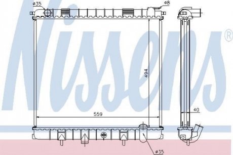 Радіатор охолоджування NISSENS 64302A (фото 1)