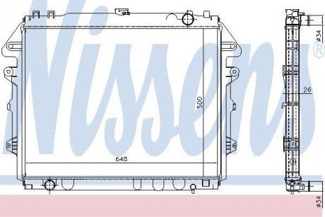 Радиатор HI-LUX 05- 2,0-2,7. NISSENS 646884 (фото 1)