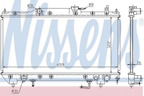 Радіатор охолоджування NISSENS 64782A (фото 1)