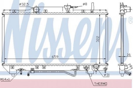 Радиатор охолоджування NISSENS 64802 (фото 1)