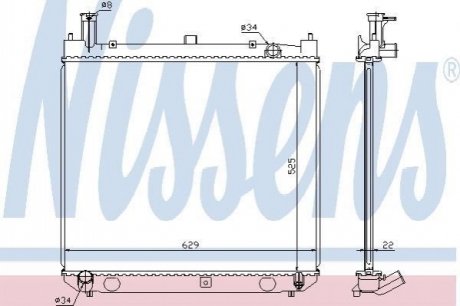 Радиатор охолоджування NISSENS 64858A (фото 1)