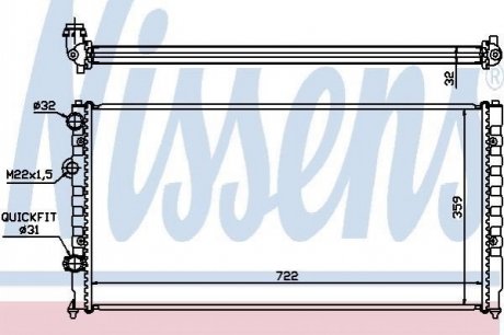 Радиатор охлаждения VW PASSAT B4 (93-) 1.6-2.9i NISSENS 65252 (фото 1)