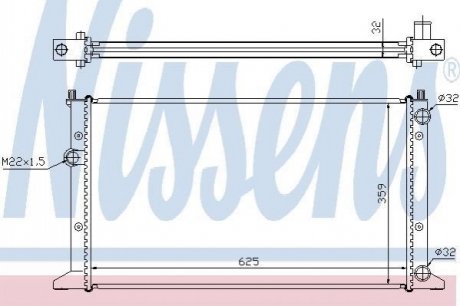 Радіатор, охолодження двигуна NISSENS 65266 (фото 1)