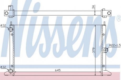 Радиатор охолодження VOLKSWAGEN SHARAN (7M) (95-) (вир-во) NISSENS 67305 (фото 1)