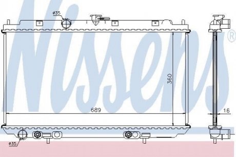 Радиатор охолоджування NISSENS 67347A (фото 1)