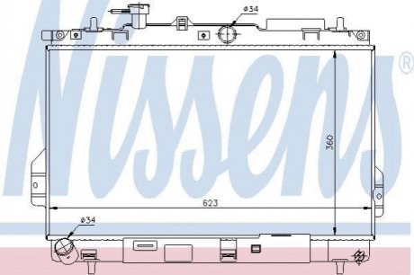 Радіатор охолодження HYUNDAI MATRIX (FC) (01-) MT (вир-во) NISSENS 67481 (фото 1)