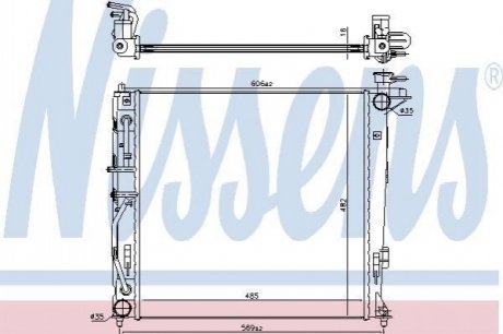 Радиатор охлаждения HYUNDAI TUCSON /KIA SPORTAGE III(09-) NISSENS 675022 (фото 1)