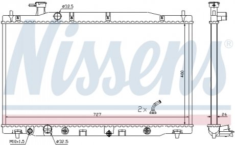 Радиатор охлаждения HONDA CR-V (RE) (06-) NISSENS 681372 (фото 1)