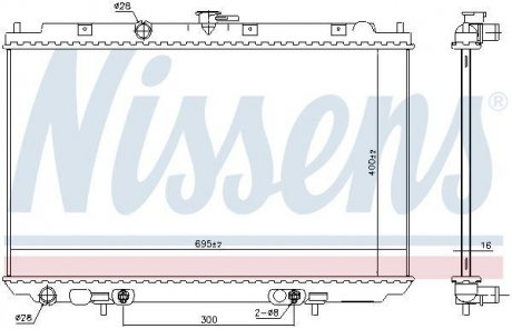 Радиатор ALMERA TINO 01- AUT. NISSENS 68732 (фото 1)