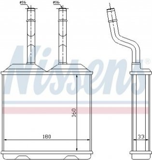 Радиатор печки OPEL COMBO/CORSA B (93-) NISSENS 72634 (фото 1)