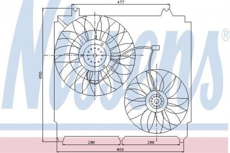 Вентилятор, охлаждение двигателя NISSENS 85271 (фото 1)