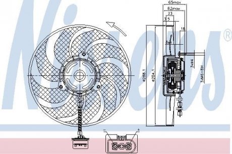 Вентилятор охолодження двигуна NISSENS 85541 (фото 1)