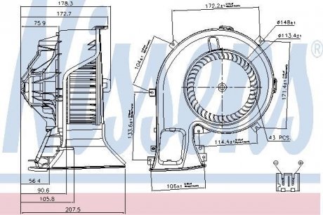 DMUCHAWA WN╩TRZA SAAB 9-3 07- NISSENS 87067 (фото 1)