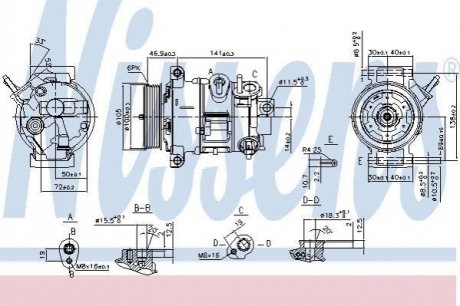 Компрессор кондицiонера NISSENS 890030 (фото 1)