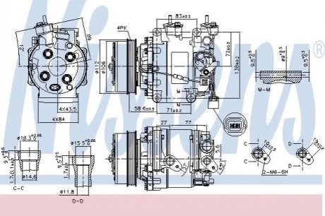 Компрессор кондицiонера NISSENS 890155 (фото 1)