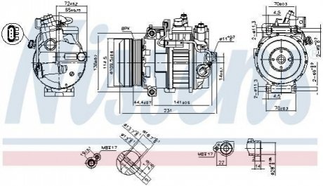 Компрессор кондиціонера NISSENS 890552 (фото 1)