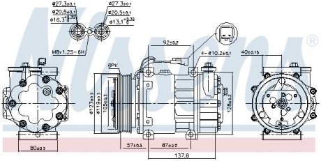 Компрессор кондиціонера FORD NISSENS 890699 (фото 1)