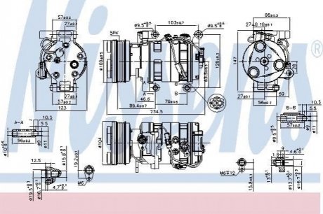 Компресор кондиціонера NISSENS 89550 (фото 1)