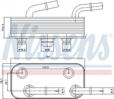 Радиатор масляный BMW 3 SERIES E46 (1998) NISSENS 90657 (фото 1)